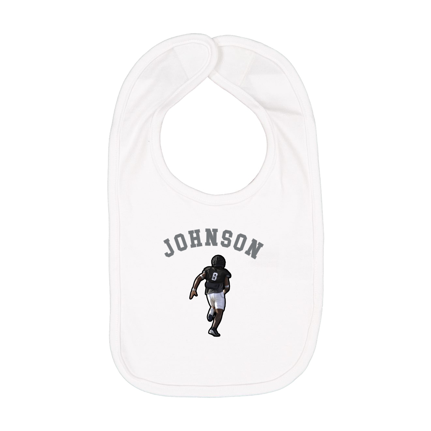 Infant Bib — Shirsey Arch in White