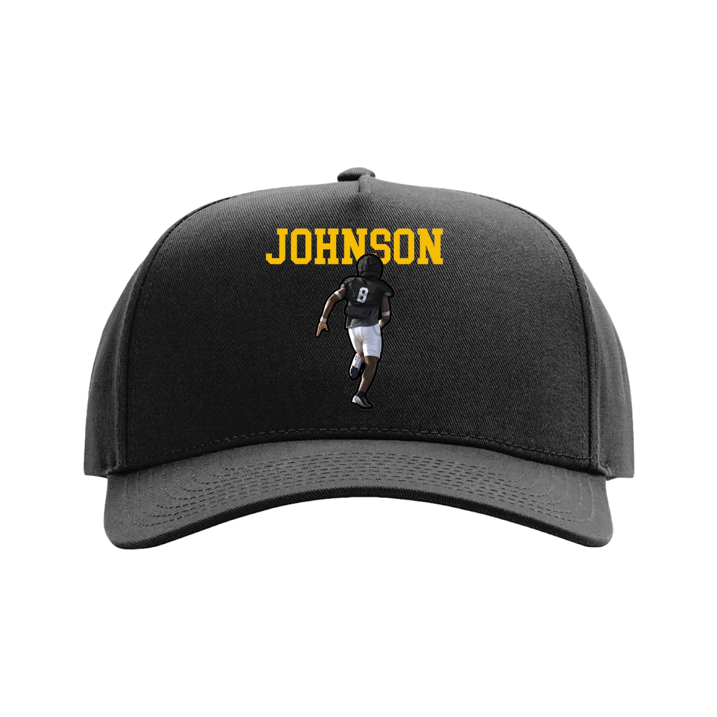 Full Fabric Five-Panel Champ Cap — Shirsey in Black