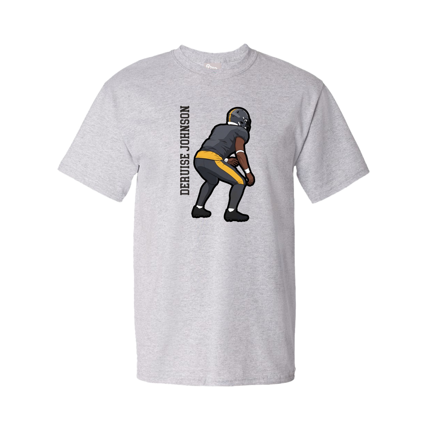 Tee — Name Vertical in Grey