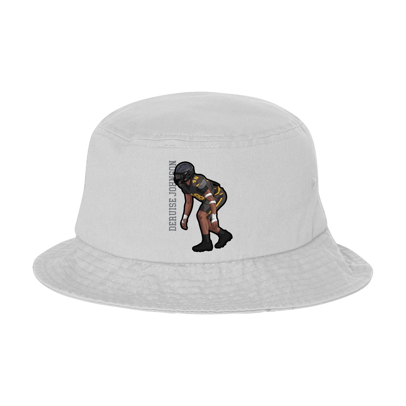 Bucket Cap — Name Vertical in White