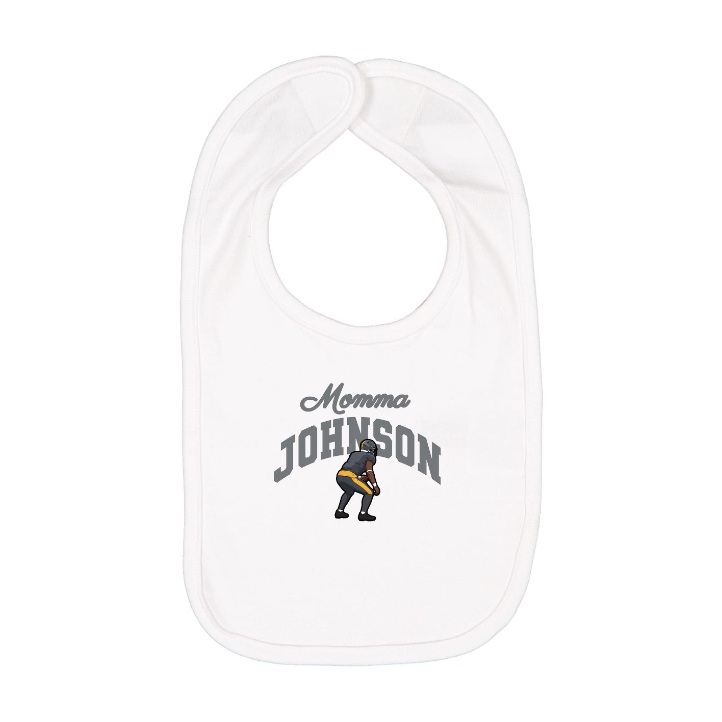 Infant Bib — Mothers Day Arch in White