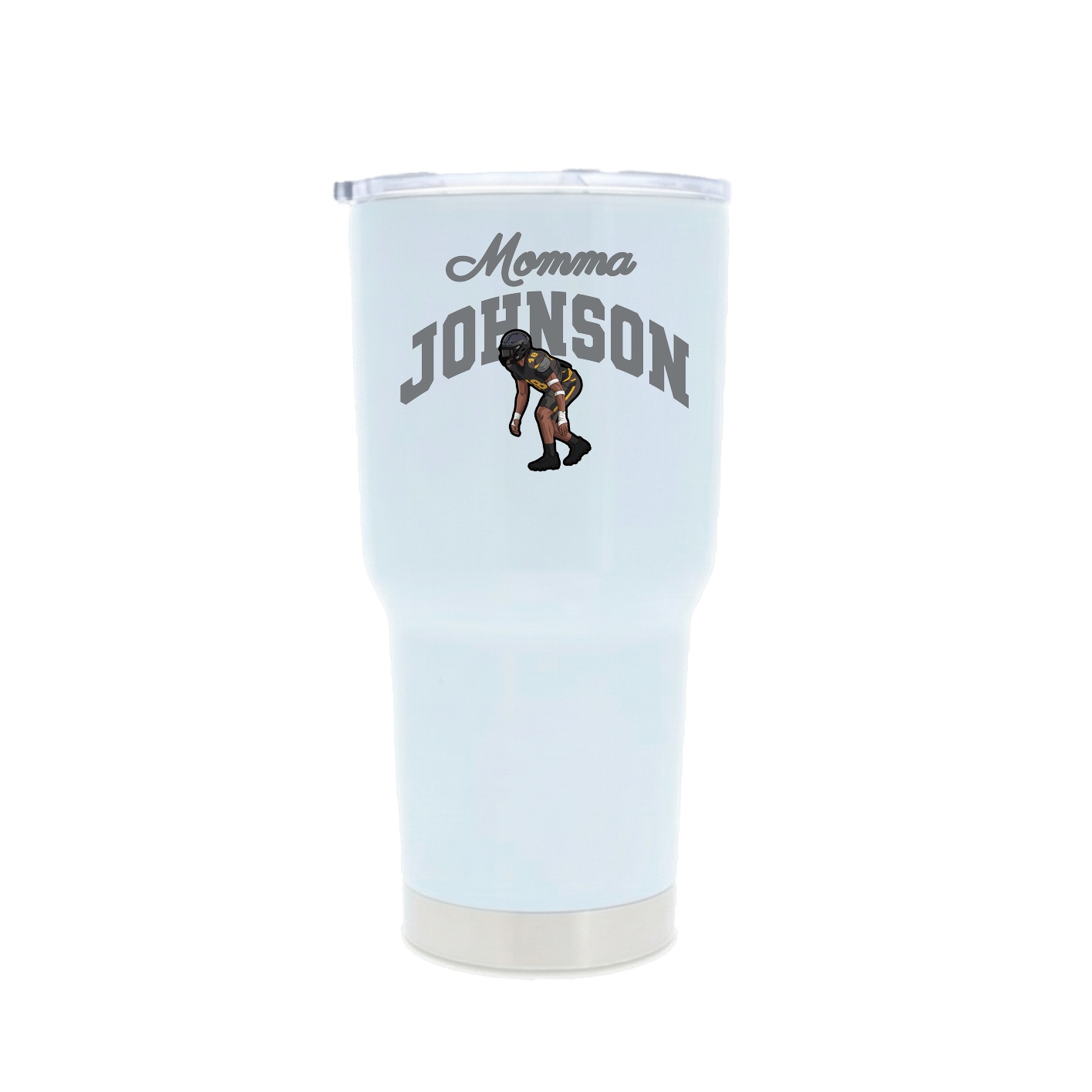 30oz Stainless Steel Tumbler — Mothers Day Arch in White