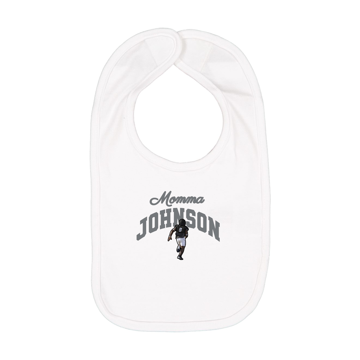 Infant Bib — Mothers Day Arch in White