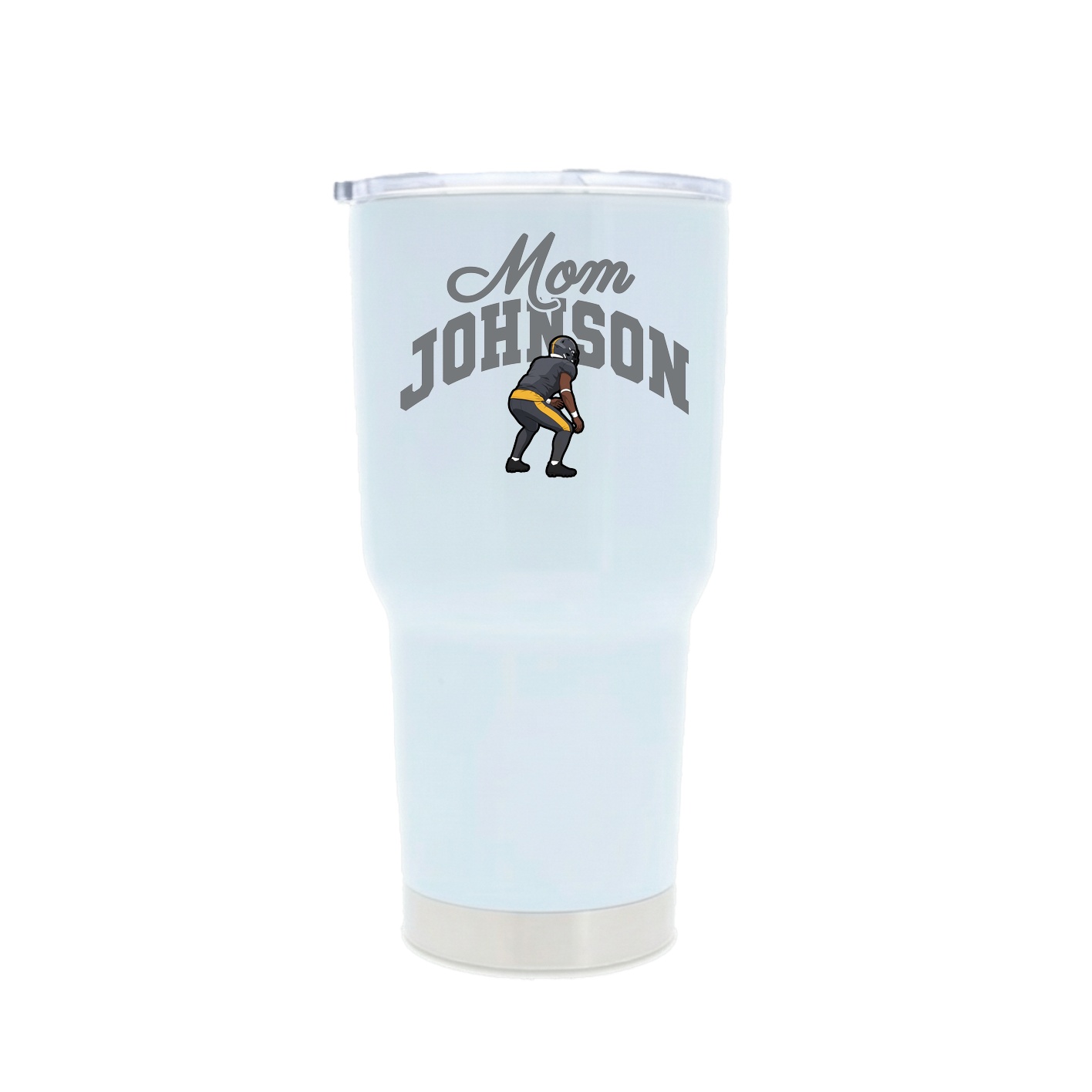 30oz Stainless Steel Tumbler — Mothers Day Arch in White