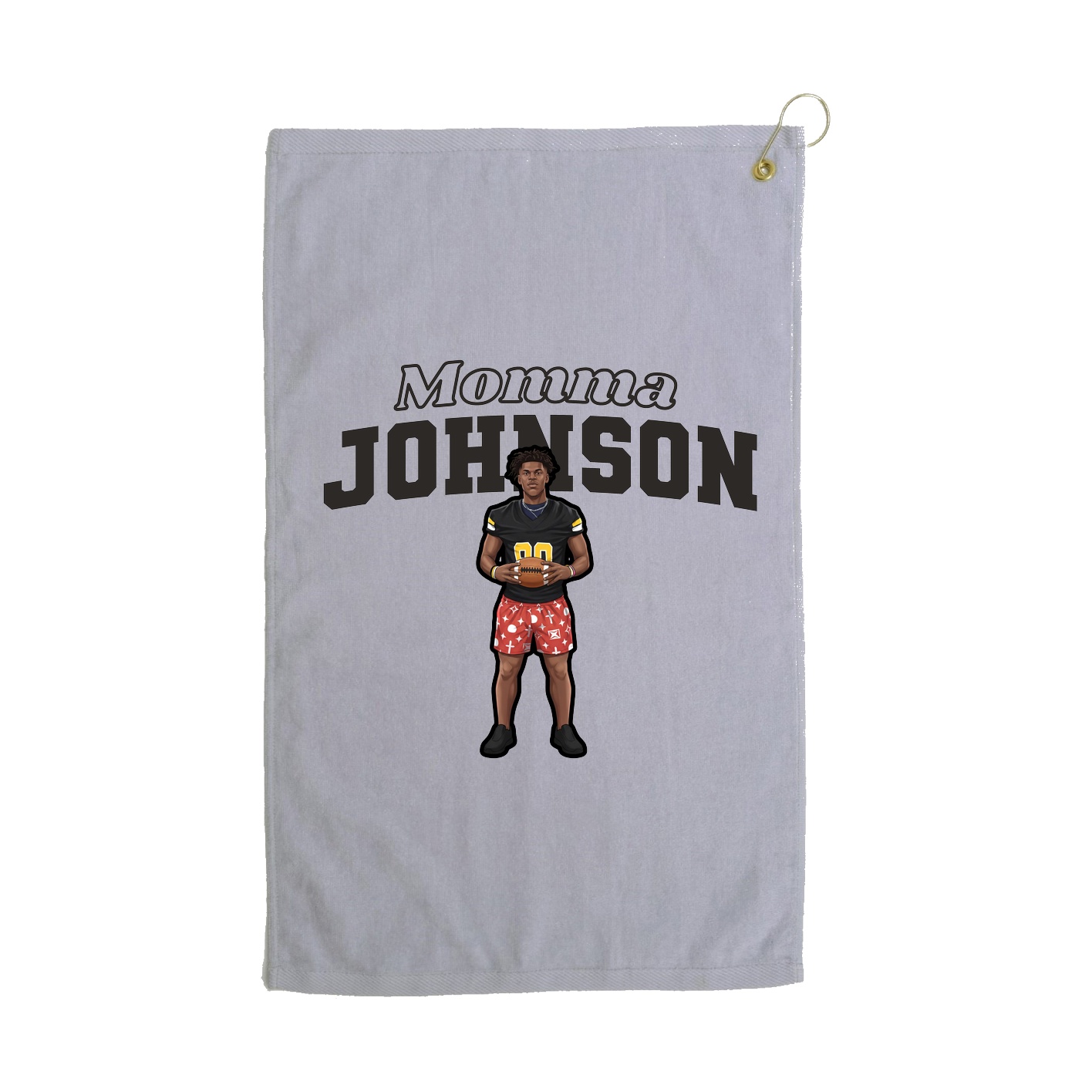 Golf Towel — Mothers Day Block in Grey