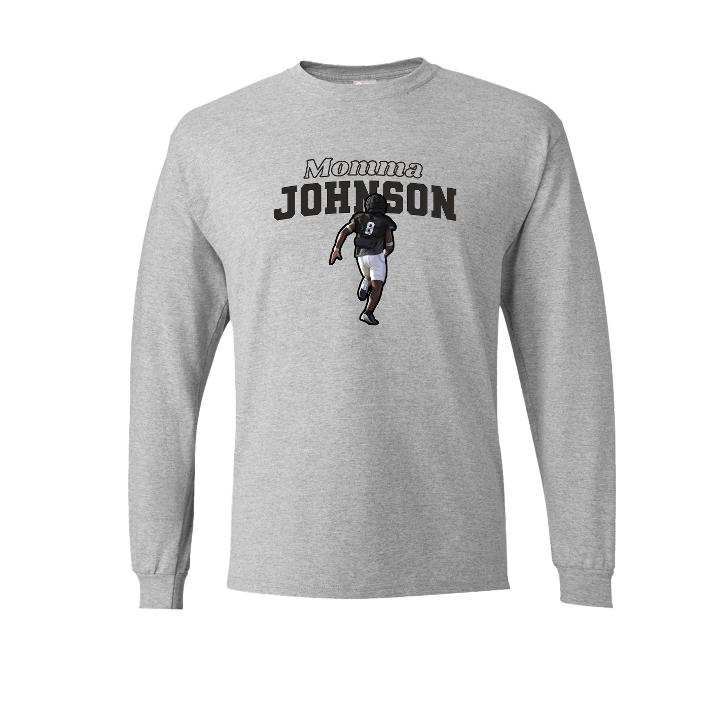 Long Sleeve Tee — Mothers Day Block in Grey