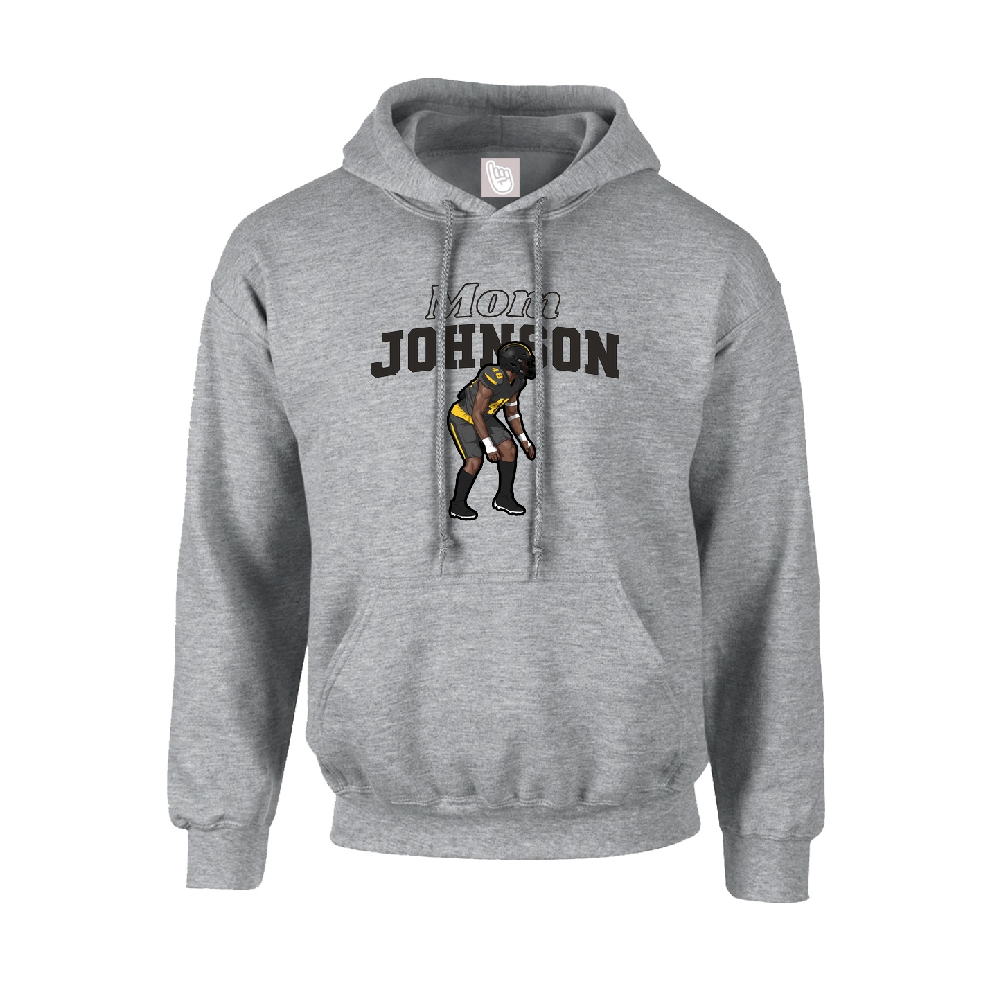 Youth Hoodie — Mothers Day Block in Grey