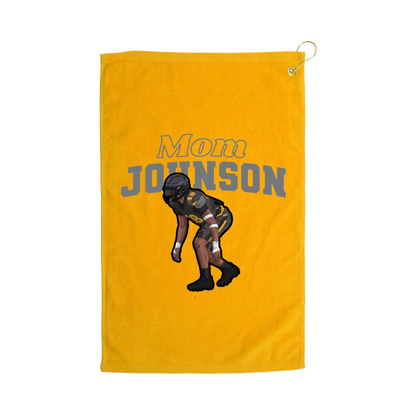 Golf Towel — Mothers Day Block in Gold