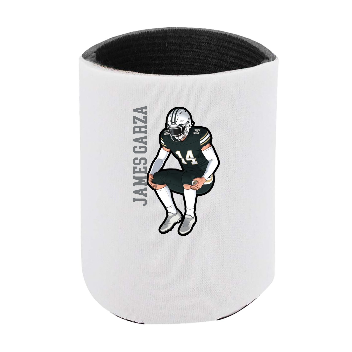 Can Holder — Name Vertical in White