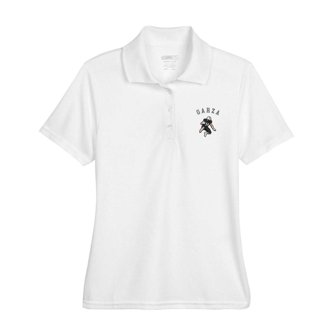Womens Performance Polo — Shirsey Arch in White
