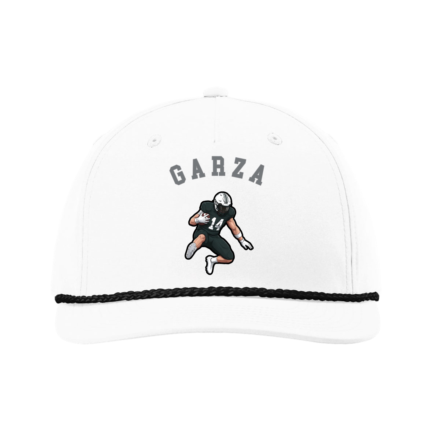 Five-Panel Classic Rope Cap — Shirsey Arch in White