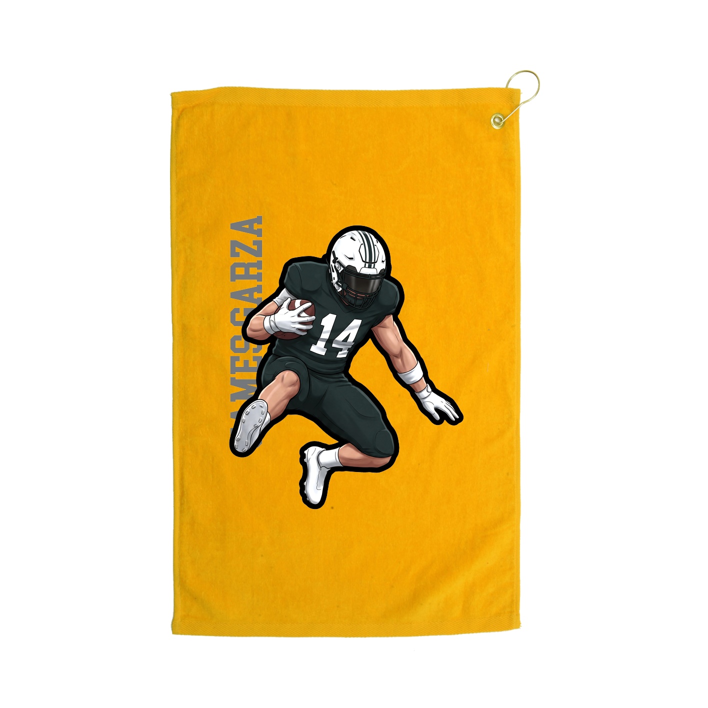 Golf Towel — Name Vertical in Gold