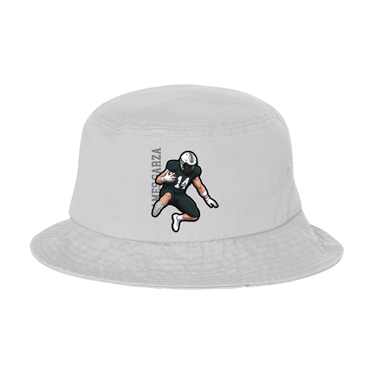 Bucket Cap — Name Vertical in White