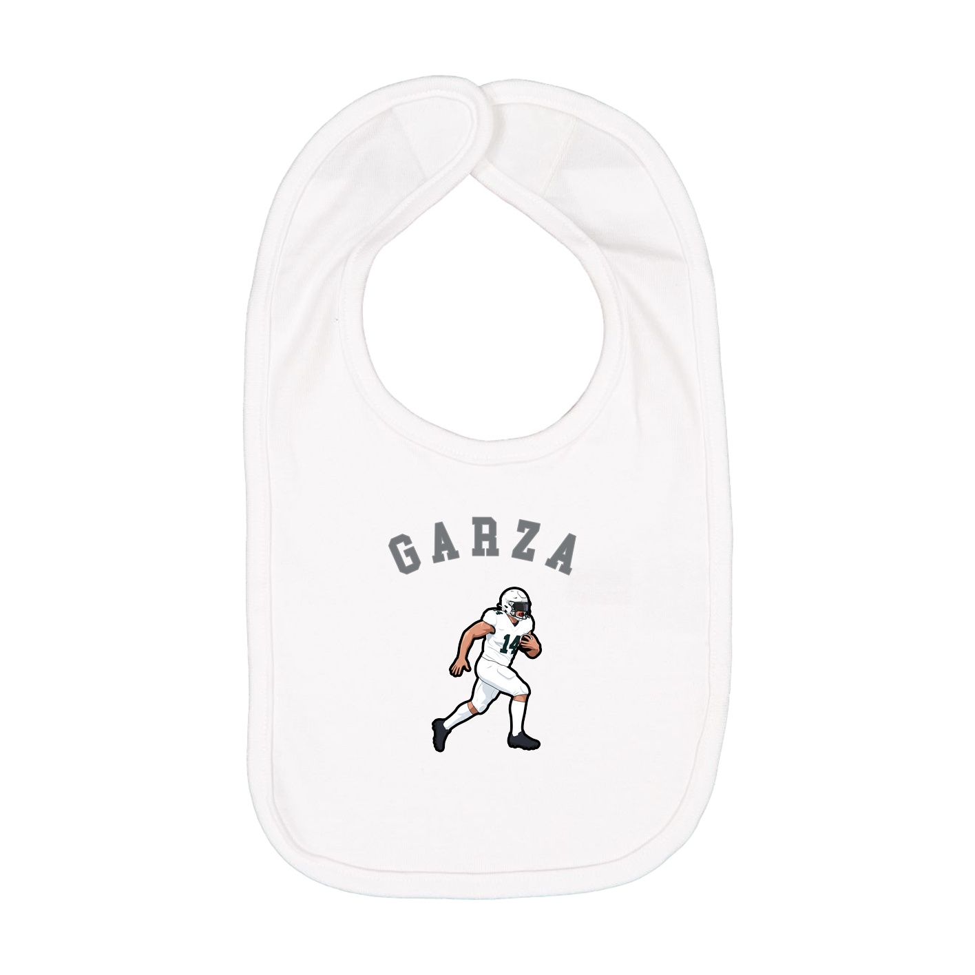 Infant Bib — Shirsey Arch in White