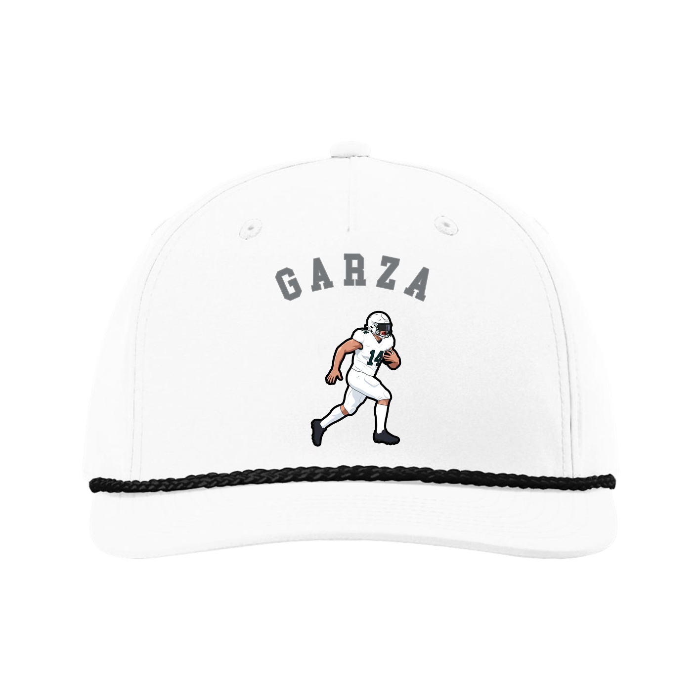 Five-Panel Classic Rope Cap — Shirsey Arch in White