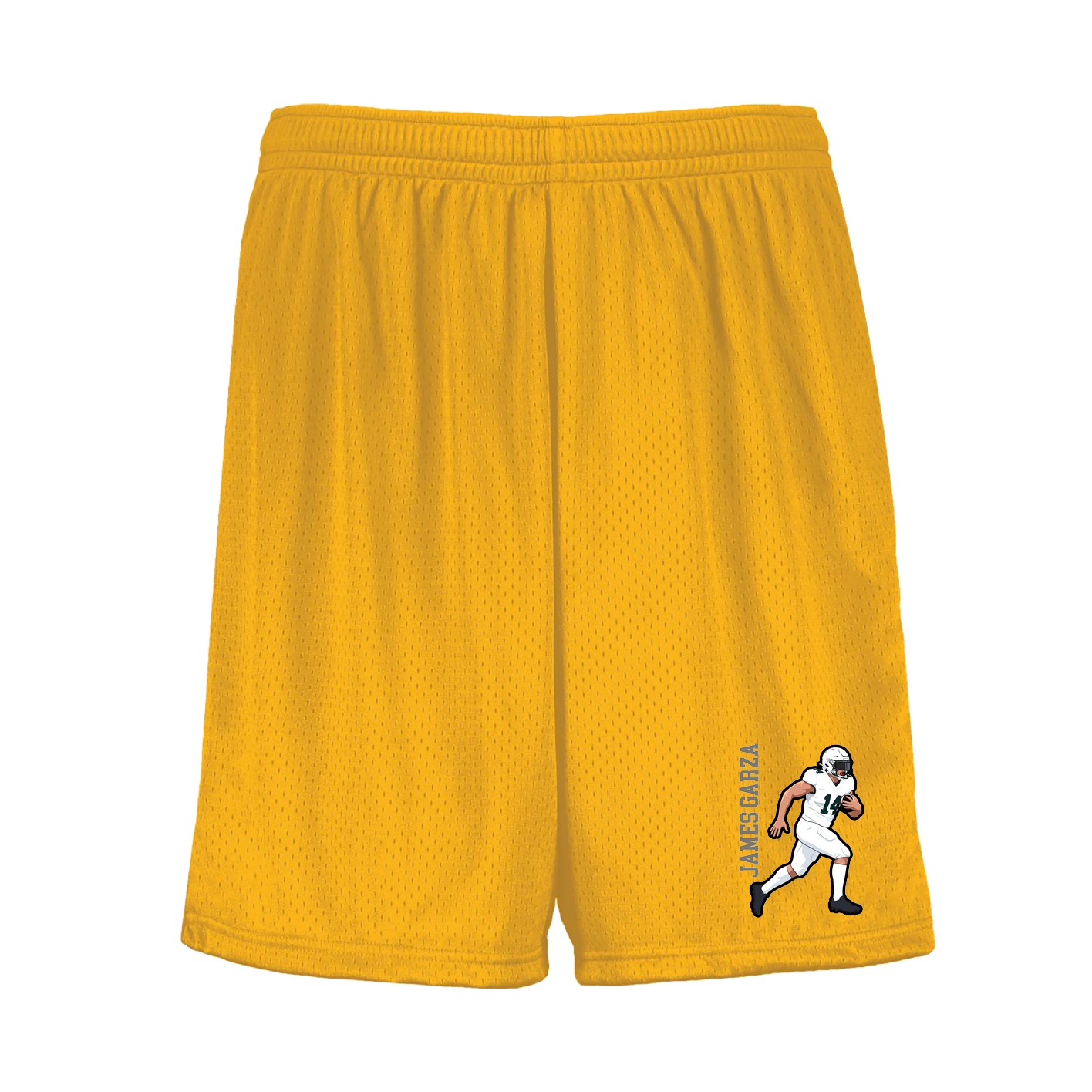 Shorts — Name Vertical in Gold