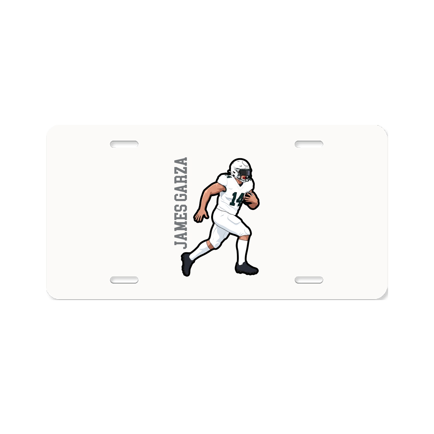 License Plate — Name Vertical in Classic