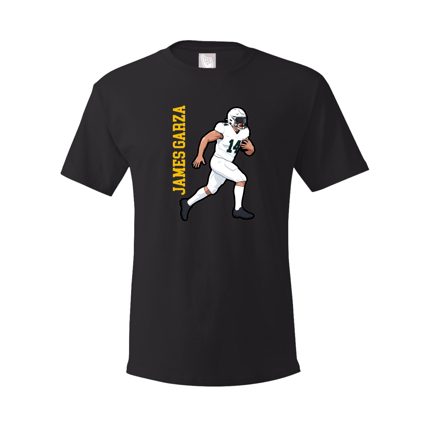 Tee — Name Vertical in Black