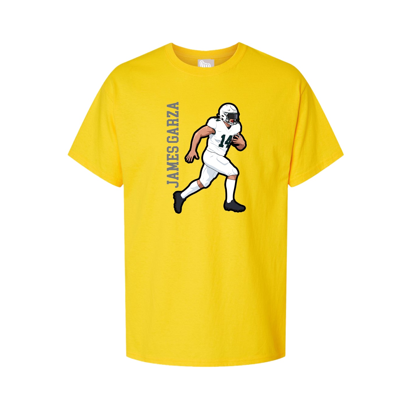 Youth Tee — Name Vertical in Gold