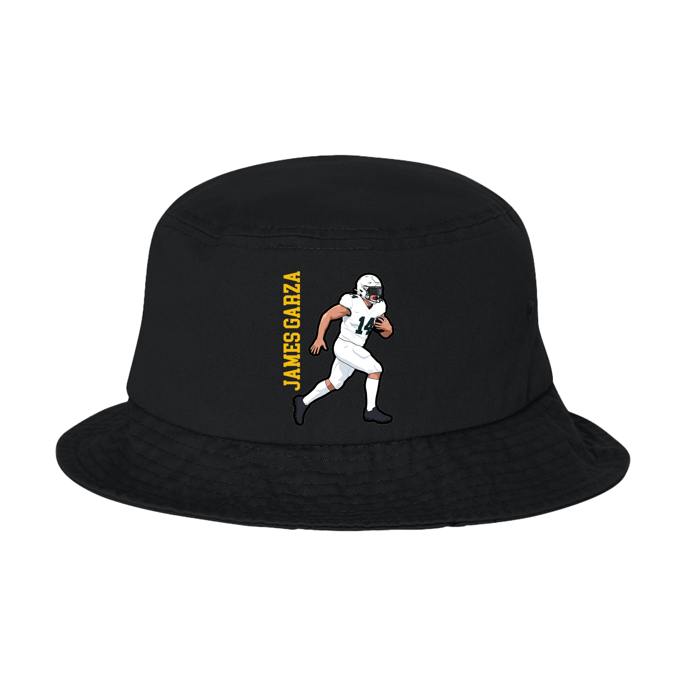 Bucket Cap — Name Vertical in Black