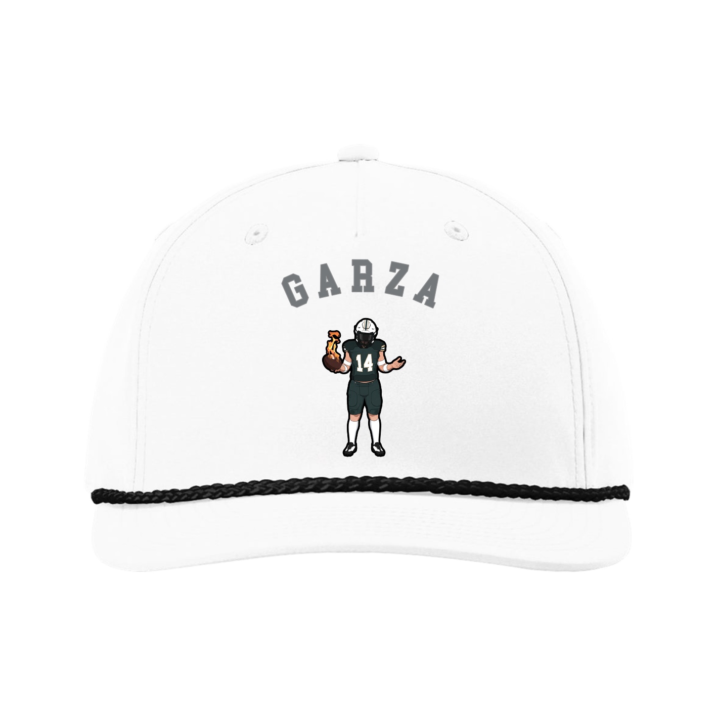 Five-Panel Classic Rope Cap — Shirsey Arch in White