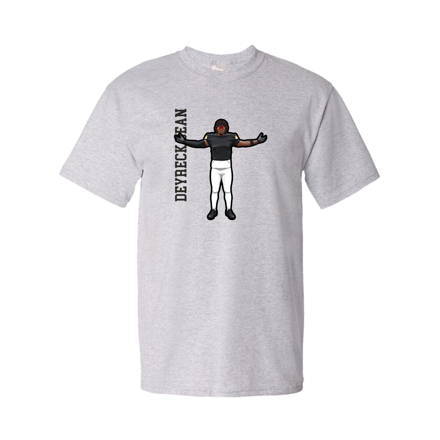 Tee — Name Vertical in Grey