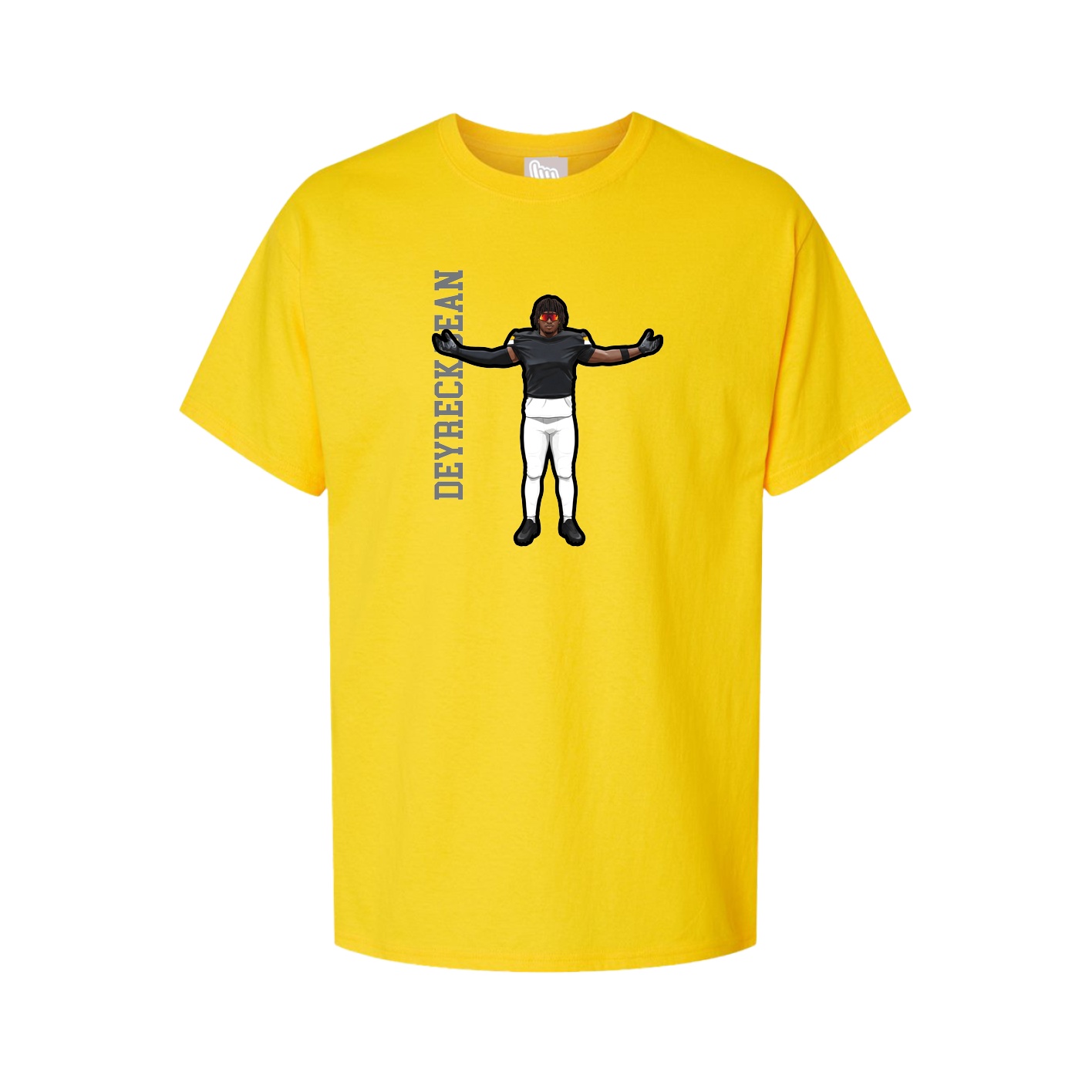 Youth Tee — Name Vertical in Gold