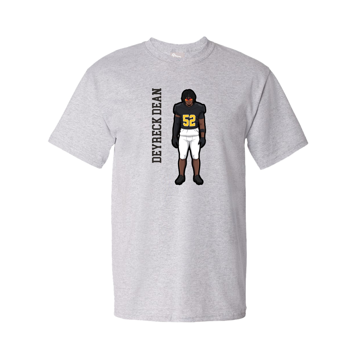 Tee — Name Vertical in Grey