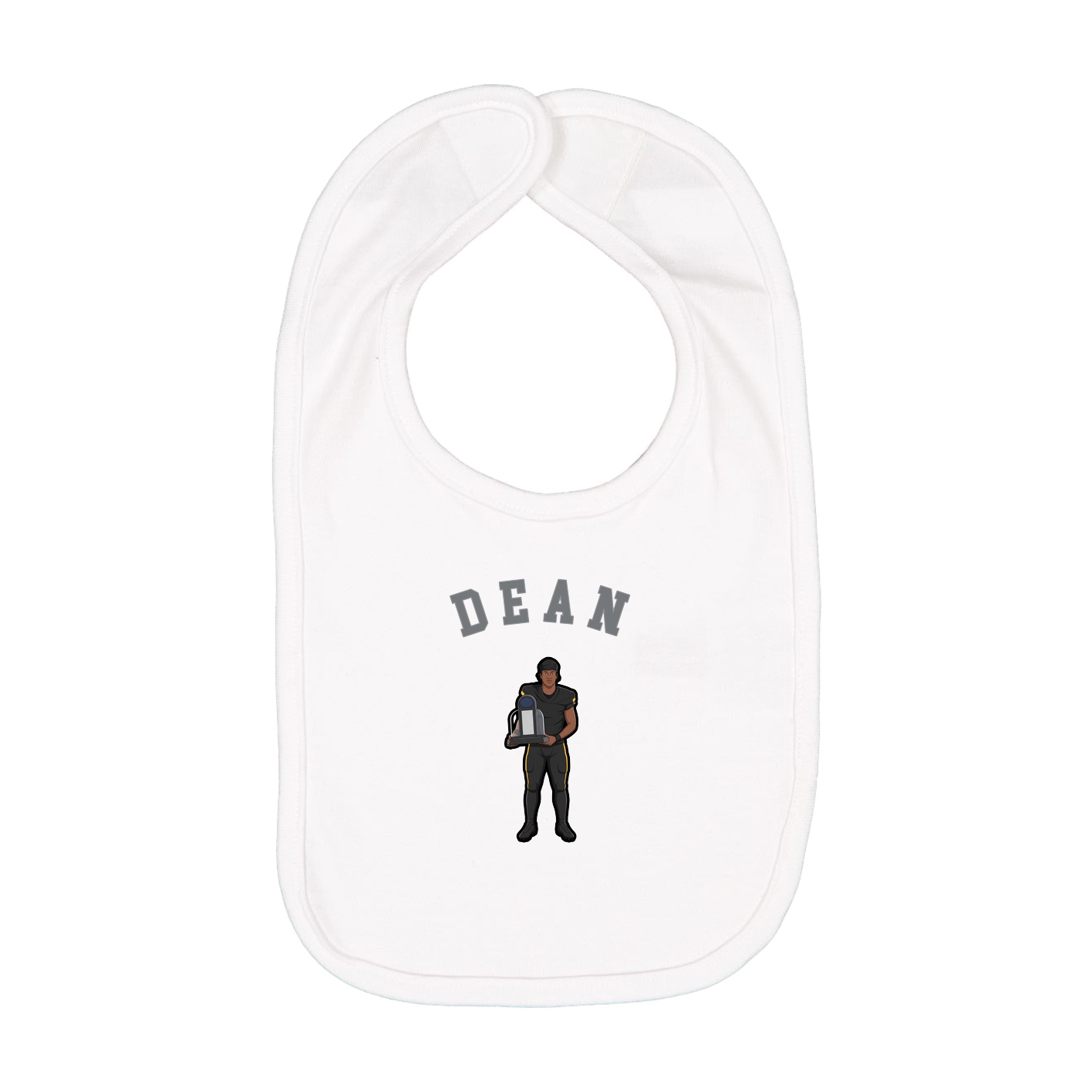 Infant Bib — Shirsey Arch in White