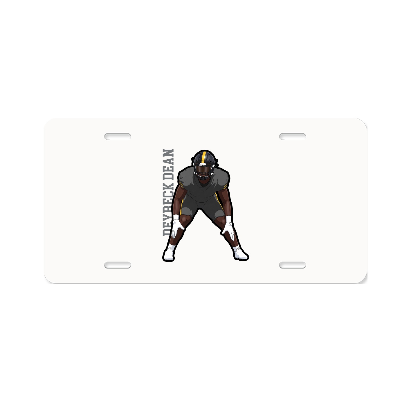 License Plate — Name Vertical in Classic