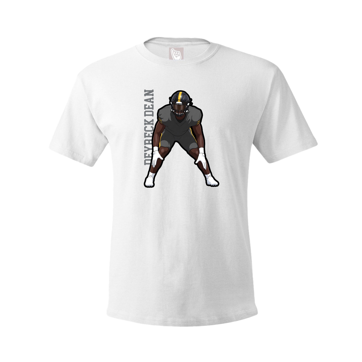 Tee — Name Vertical in White