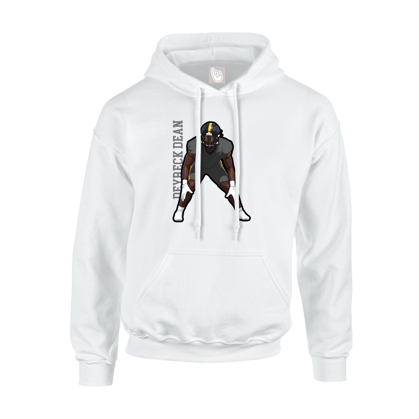 Hoodie — Name Vertical in White