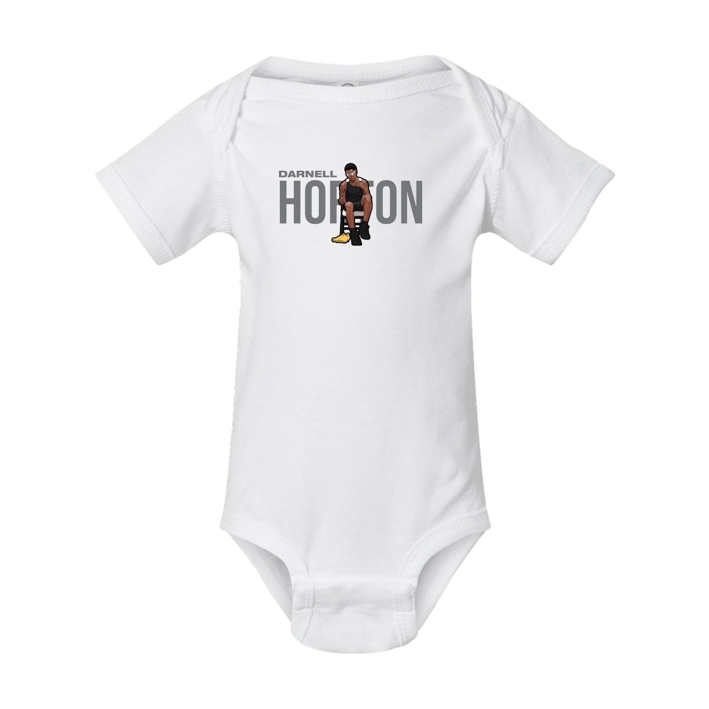 Baby Onesie — Player Name in White