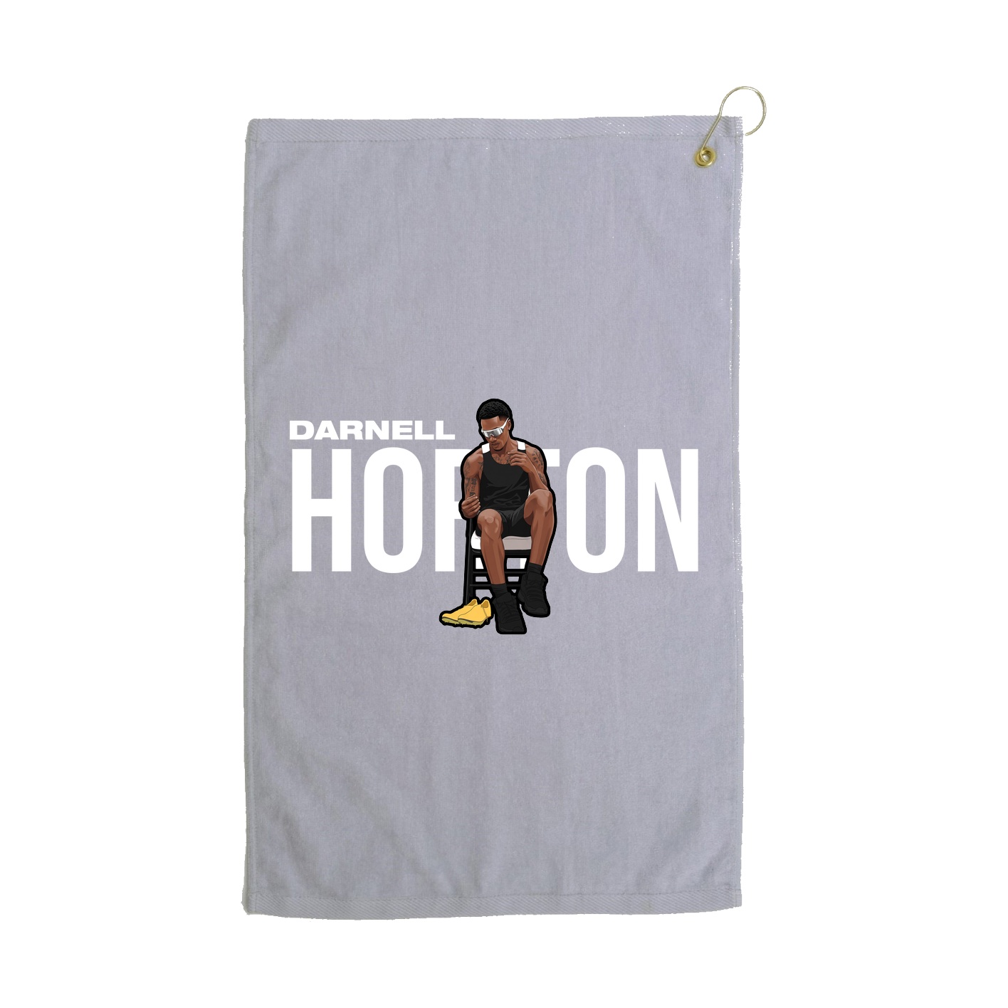 Golf Towel — Player Name in Grey
