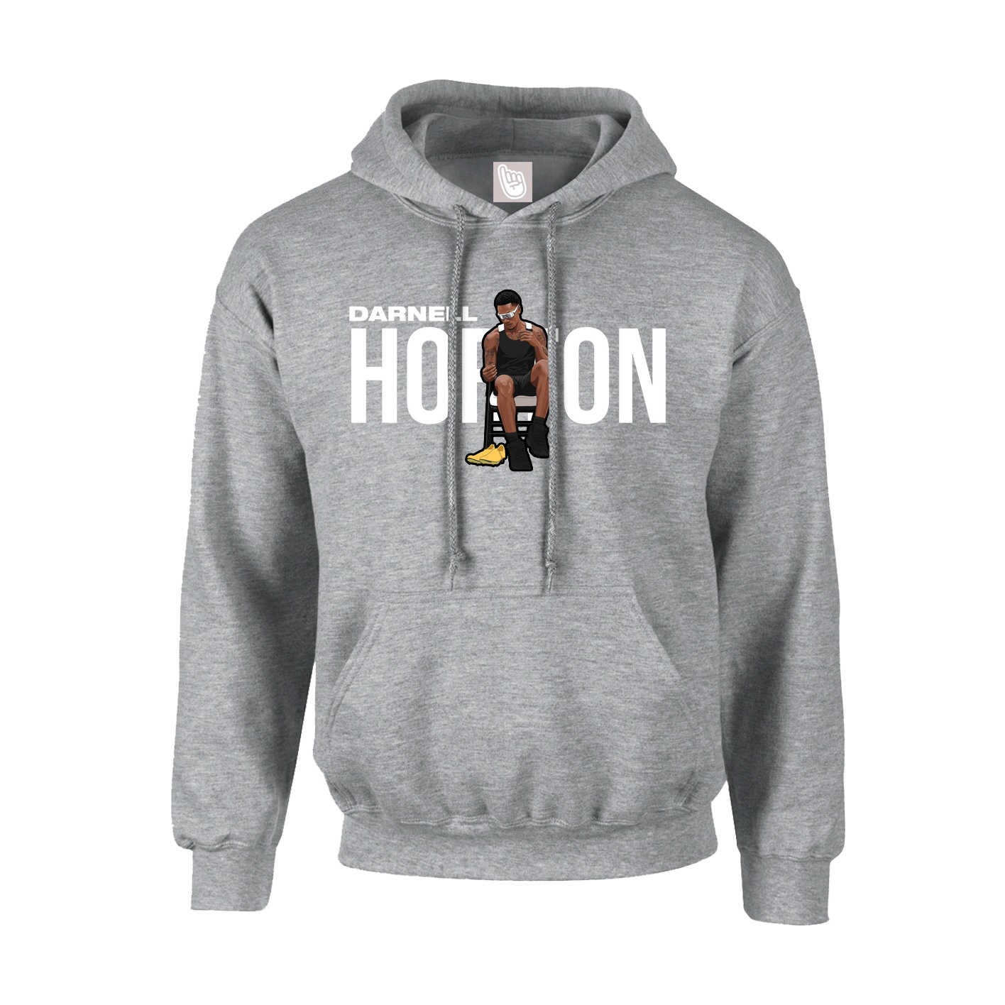 Hoodie — Player Name in Grey