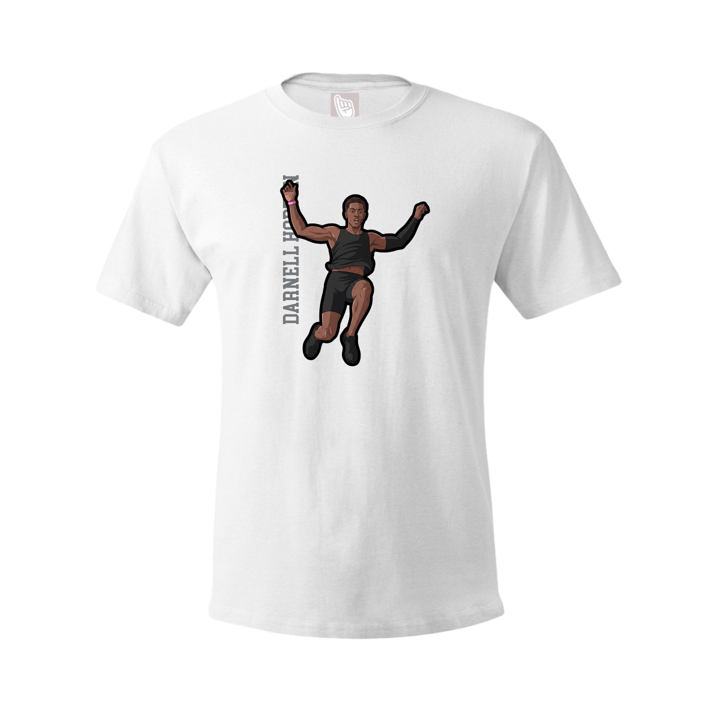 Tee — Name Vertical in White