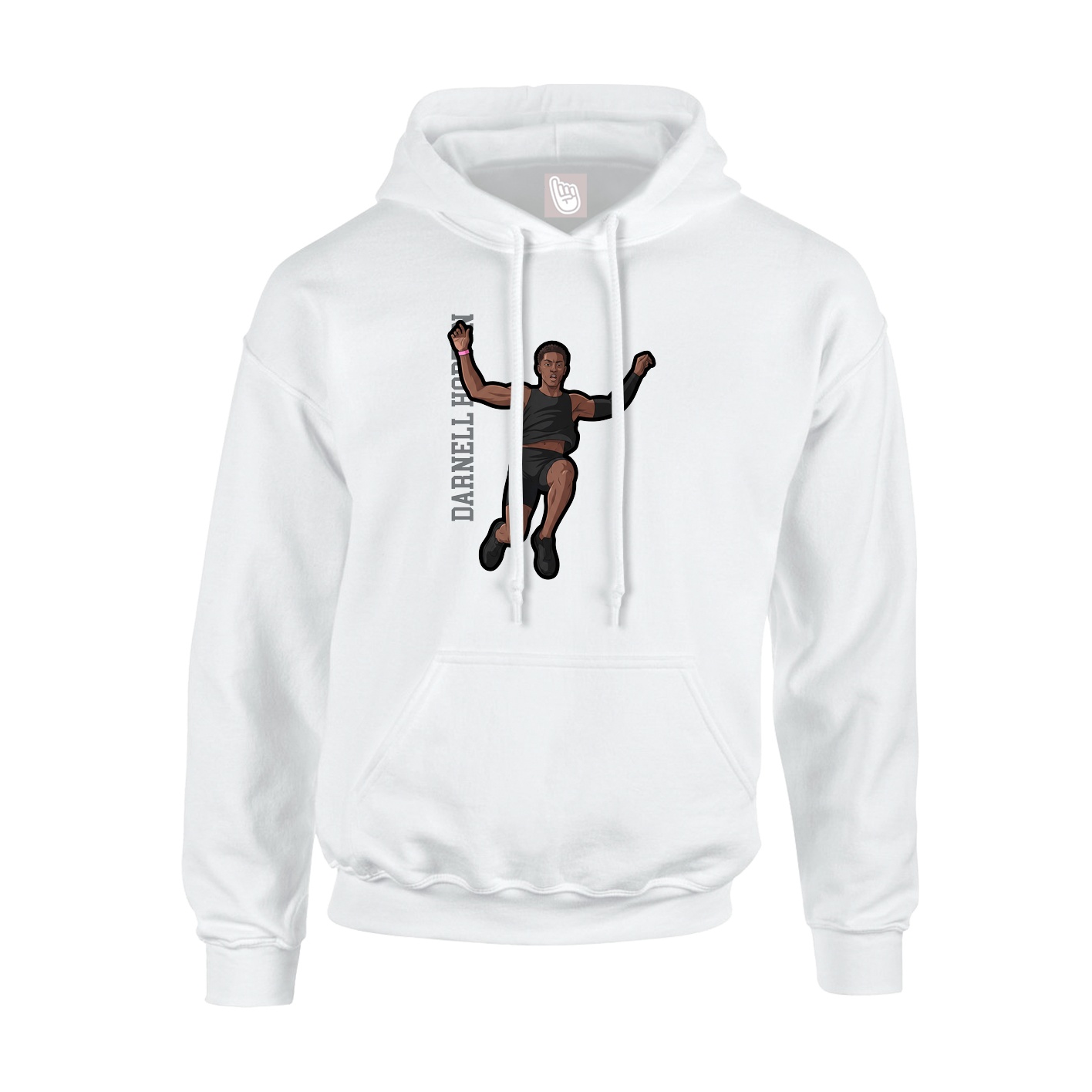 Hoodie — Name Vertical in White