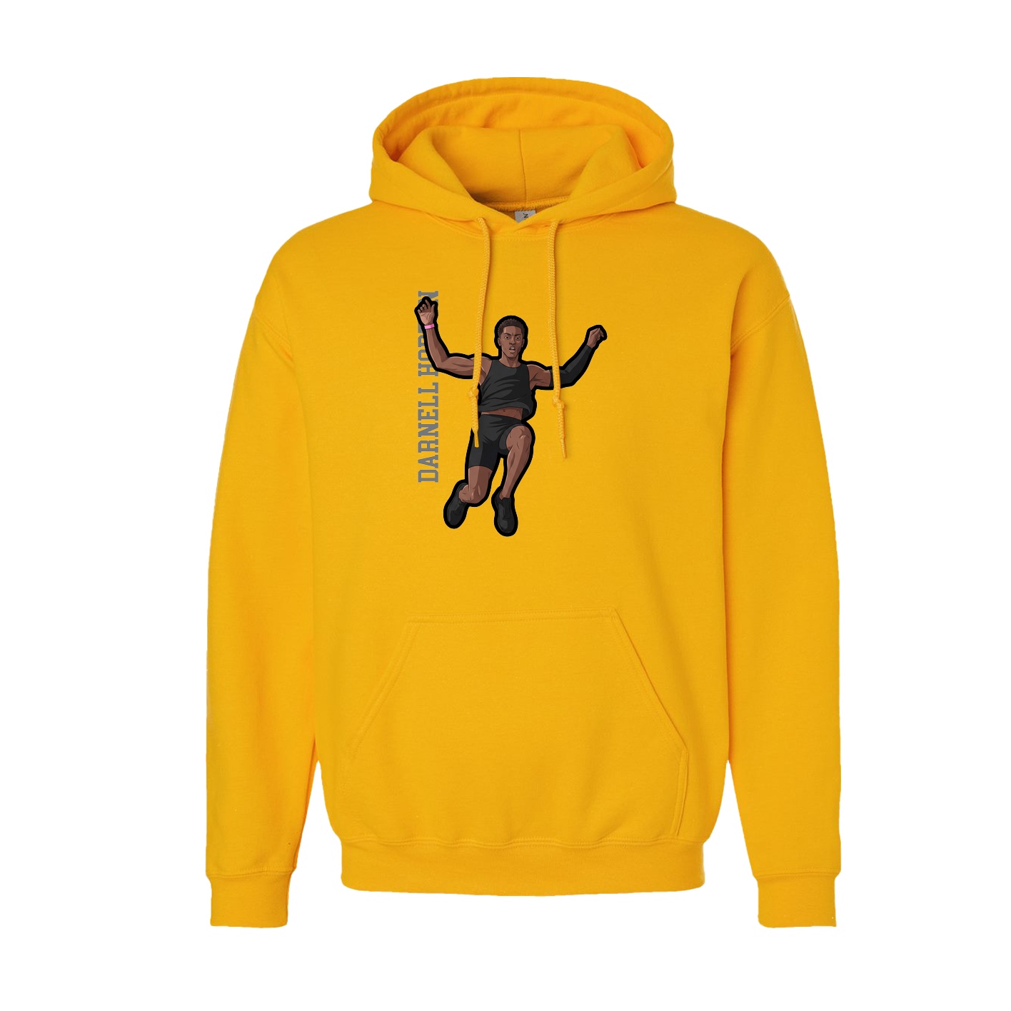Youth Hoodie — Name Vertical in Gold