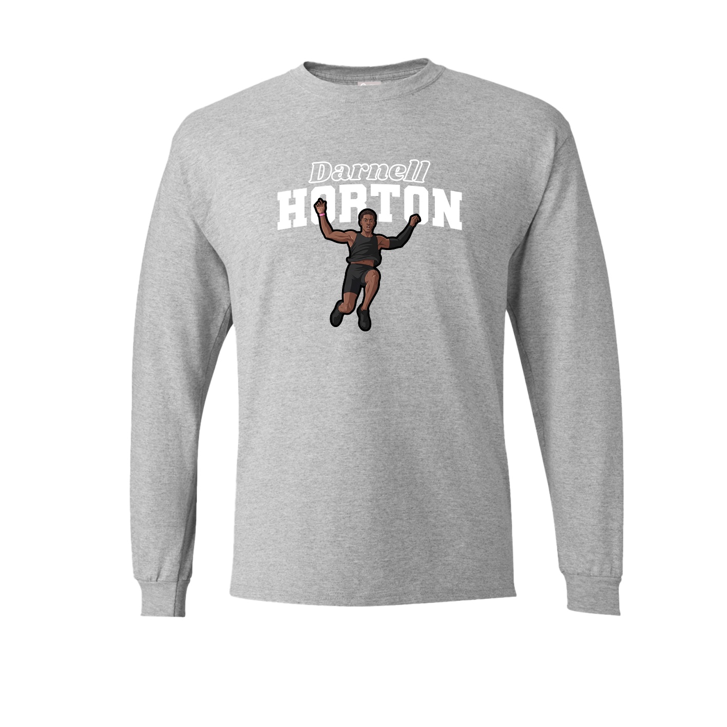 Long Sleeve Tee — Name Arch in Grey