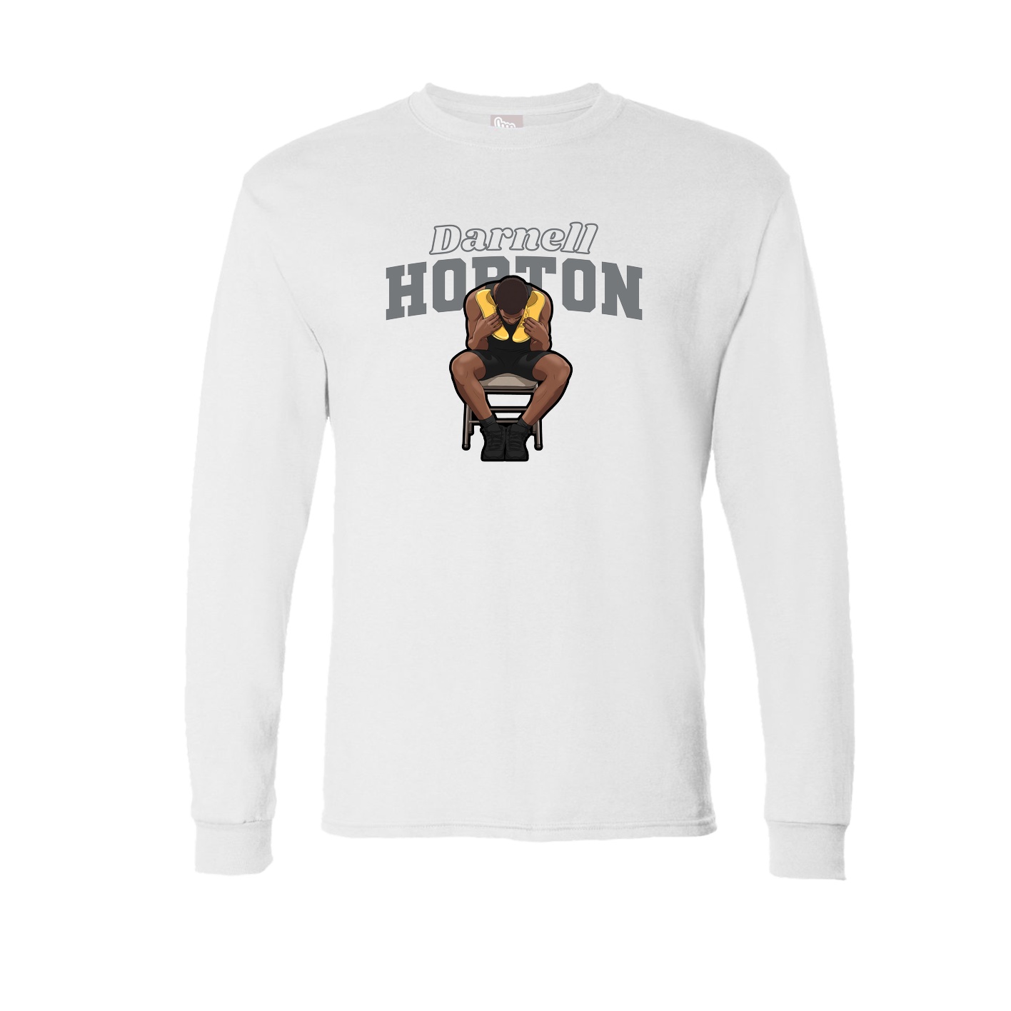 Long Sleeve Tee — Name Arch in White