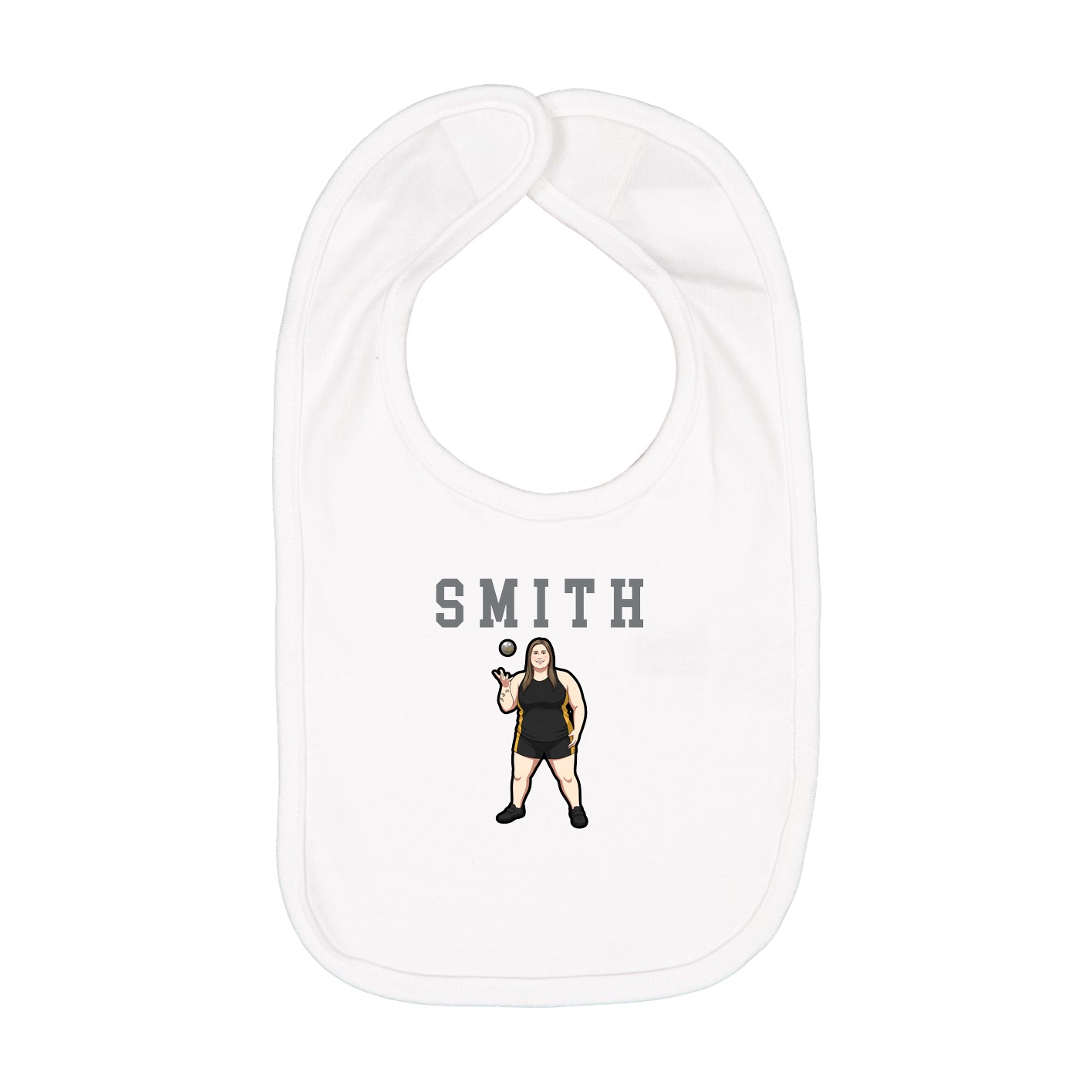 Infant Bib — Shirsey in White