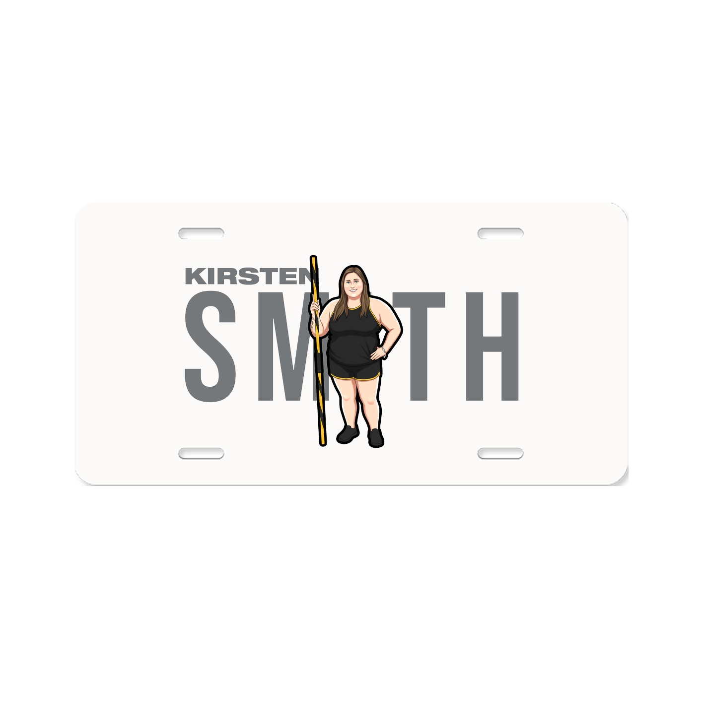 License Plate — Player Name in Classic