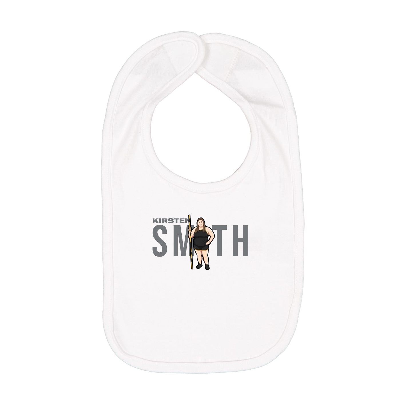 Infant Bib — Player Name in White