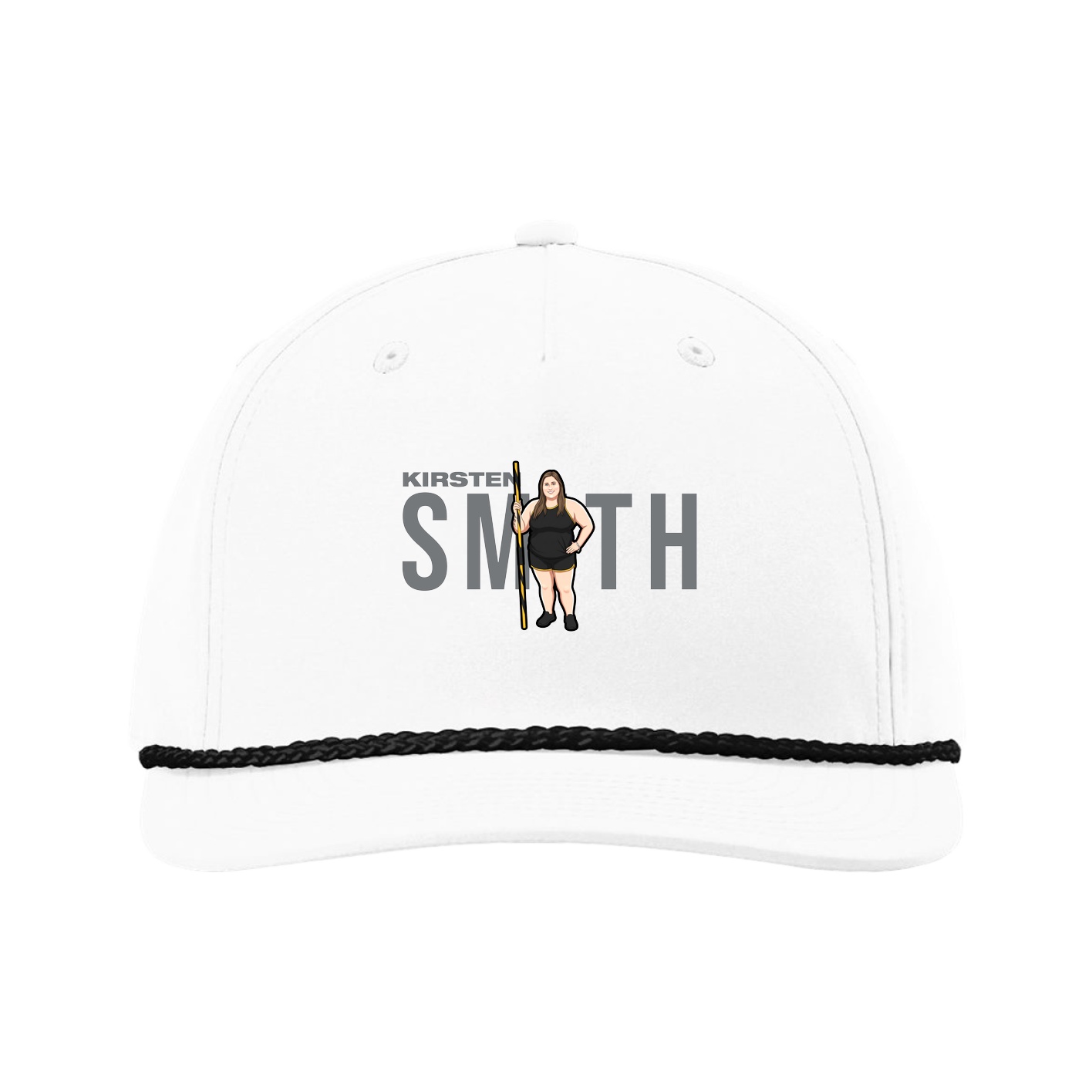 Five-Panel Classic Rope Cap — Player Name in White
