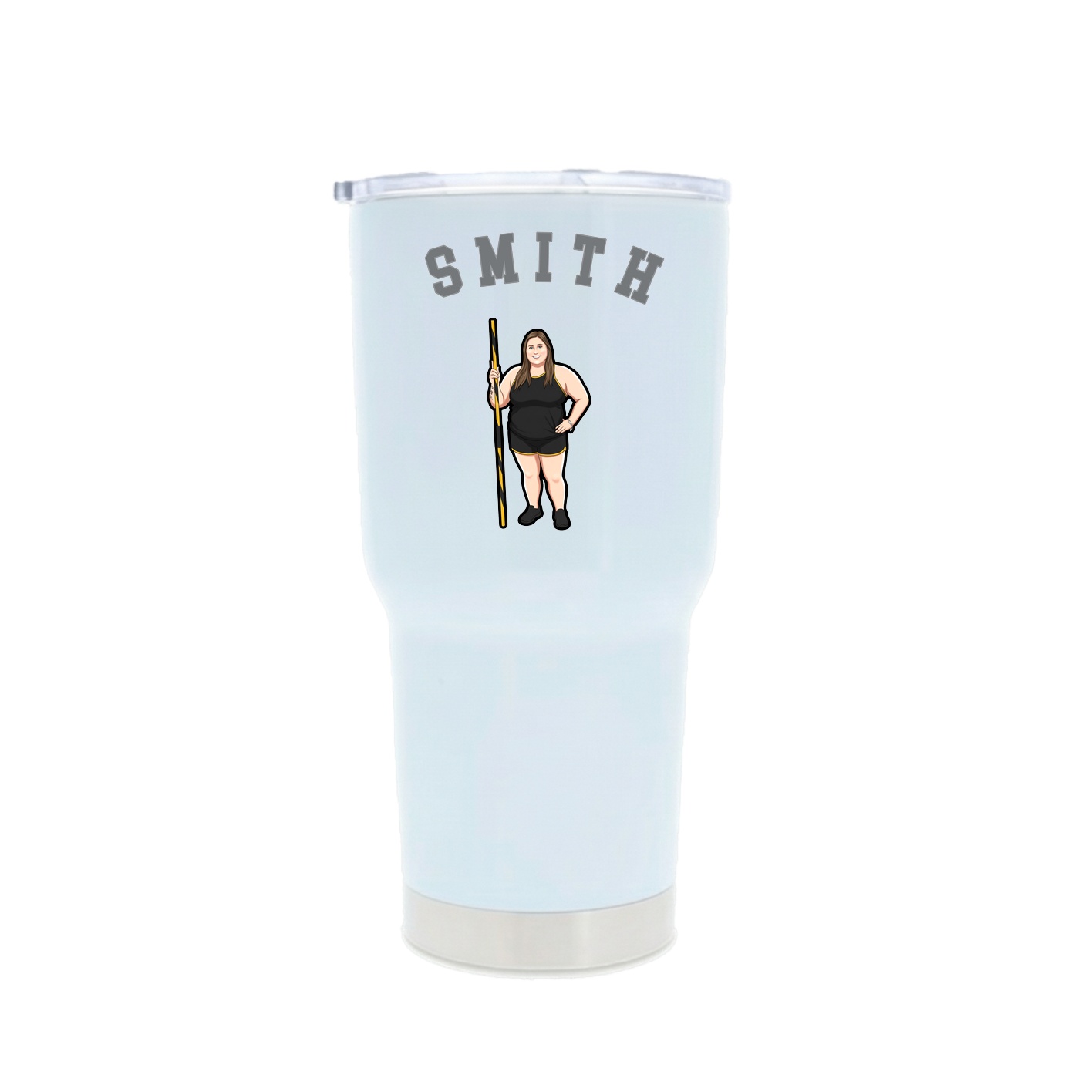 30oz Stainless Steel Tumbler — Shirsey Arch in White