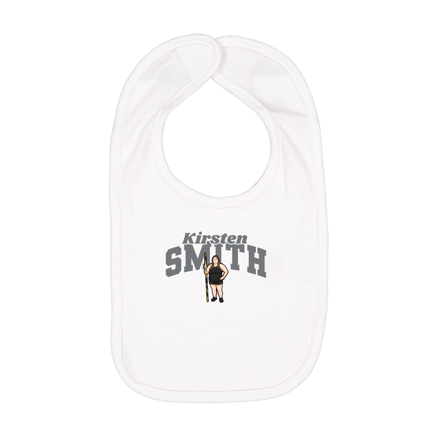 Infant Bib — Signature Arch in White