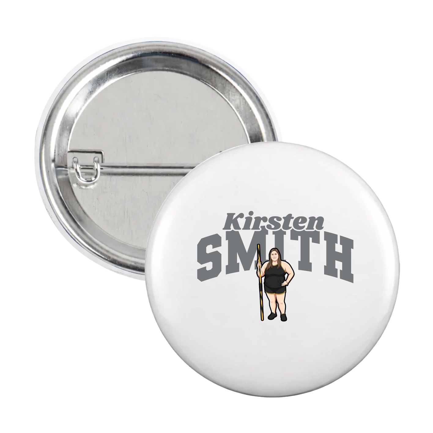 Game Day Button — Signature Arch in White