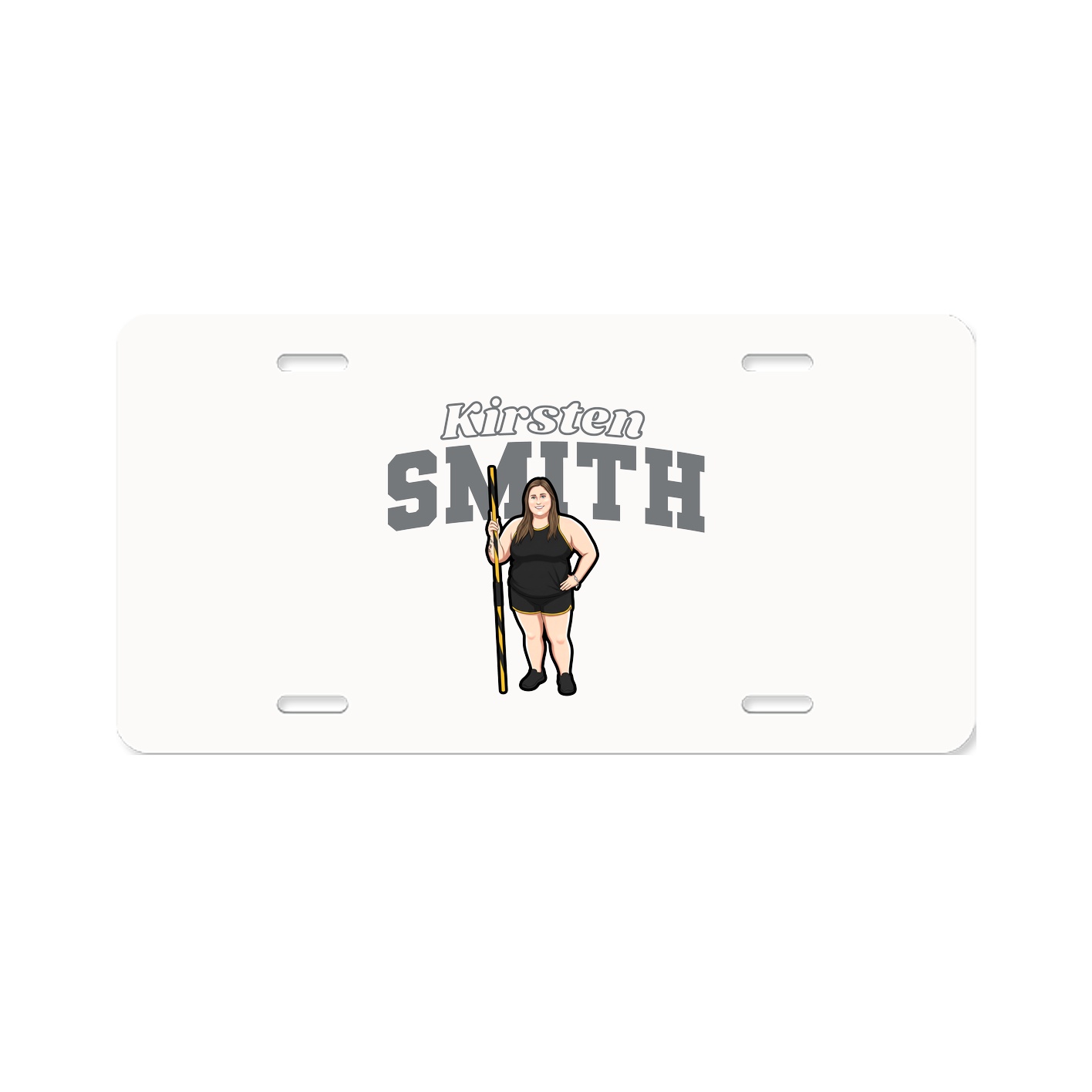 License Plate — Name Arch in Classic