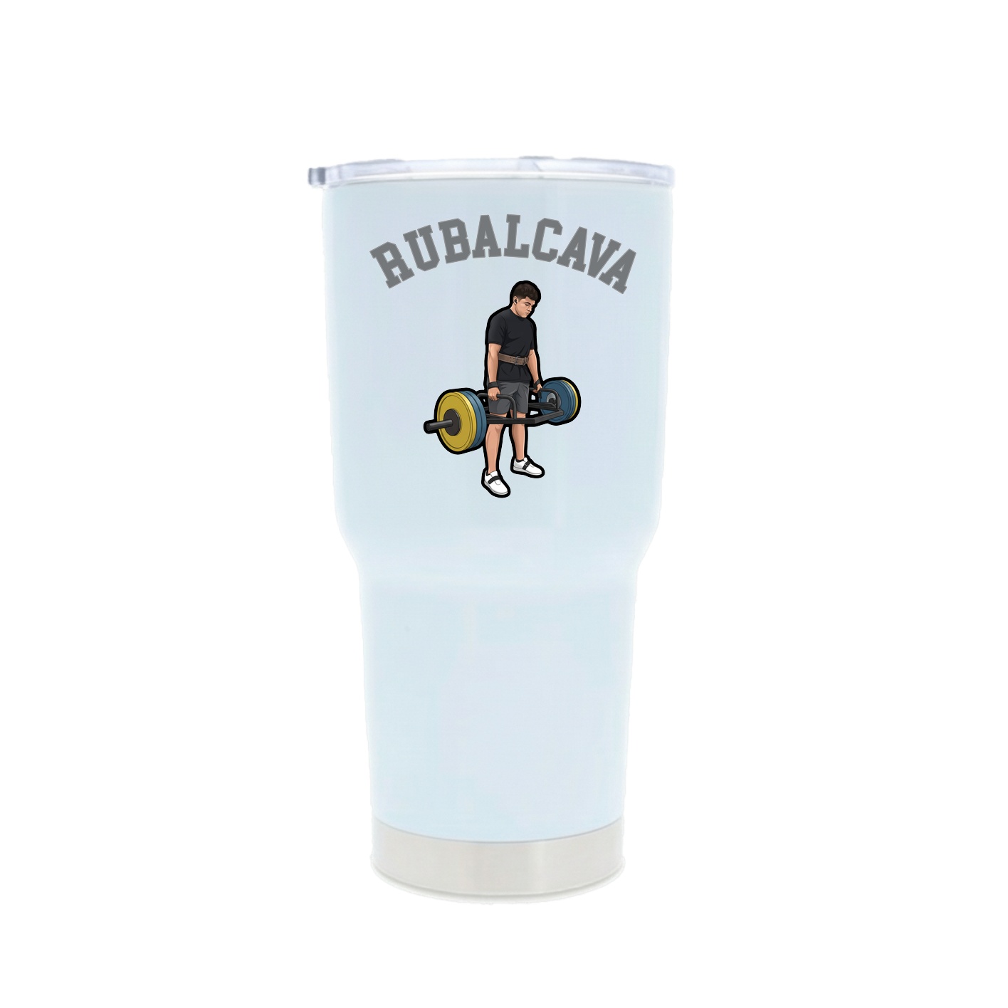 30oz Stainless Steel Tumbler — Shirsey Arch in White