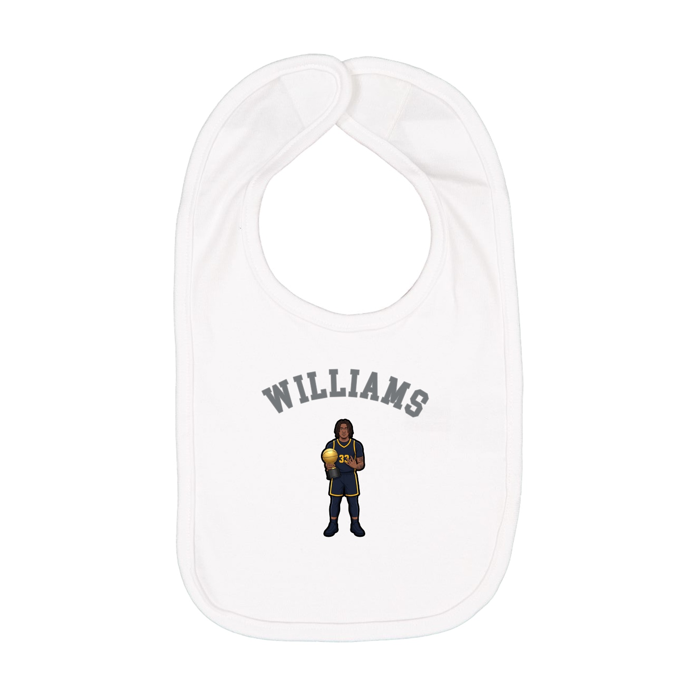 Infant Bib — Shirsey Arch in White
